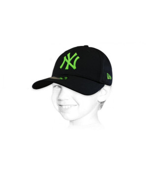 Kinder Cap NY schwarz grün Kids NY black neon green